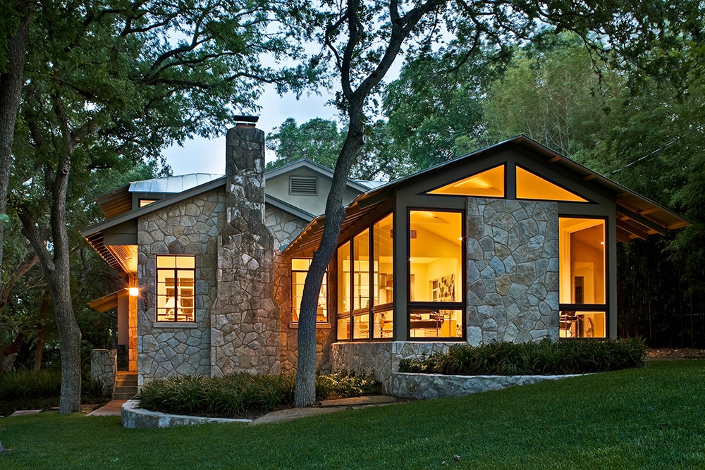 fachada de casa bonita de campo